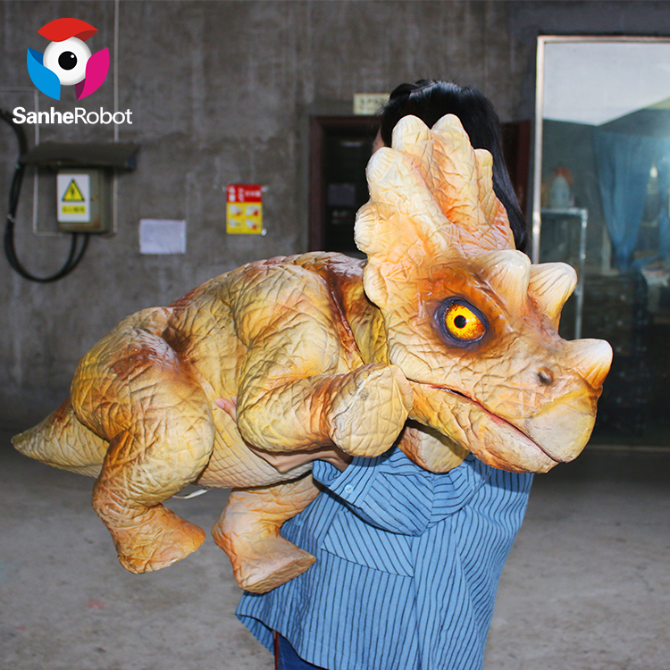 Life Like Realistic Animatronic Baby Dinosaur Hand Dinosaur Puppet For Sale