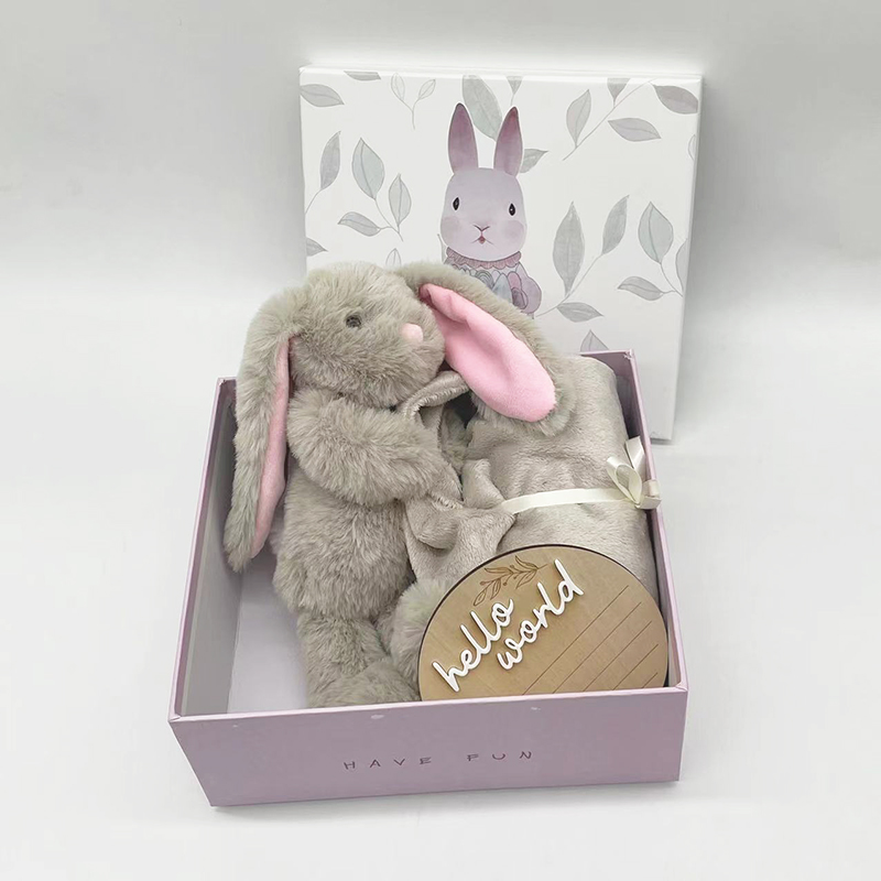 Customizable Baby comfort Towels Children's Plush Toys Soft Security Blanket Comfortable Bedding Bunny Blanket