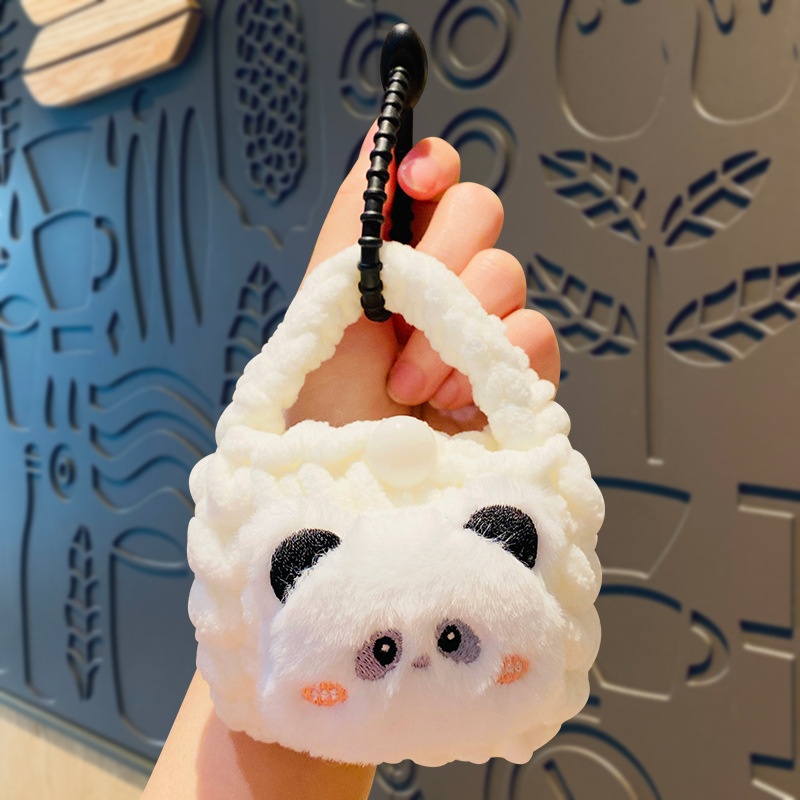 Custom Cartoon Capybara Knitted Plush Headphone Bag Keychain Personalized Logo Soft Stuffed Animal Bag Charm Bulk Wholesale