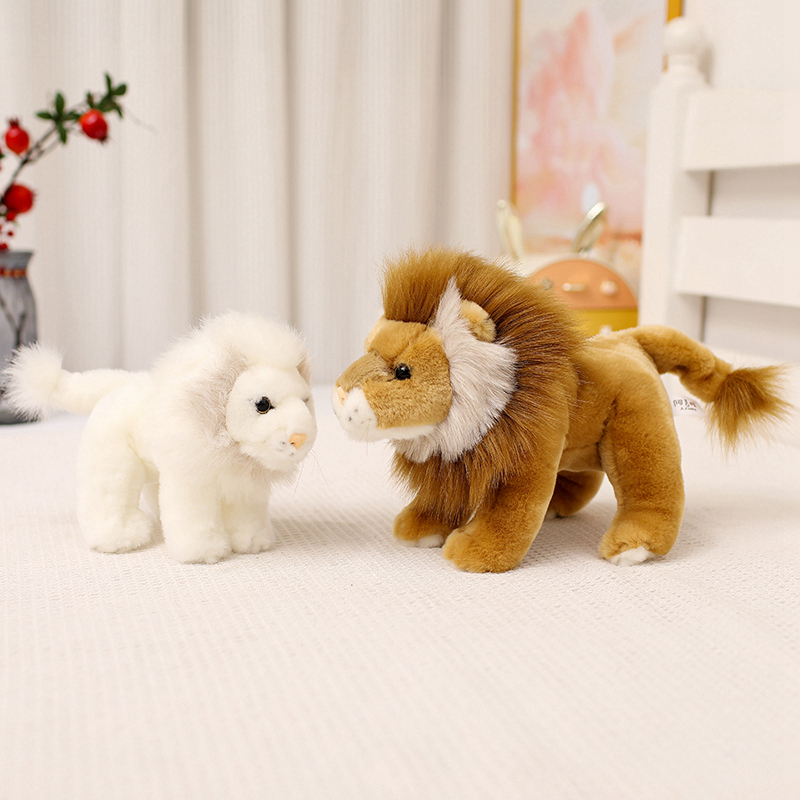 Plush Yellow Plush Lion Stuffed Animal Soft Cuddly Perfect for Child Realistic Lion Stuffed Toys
