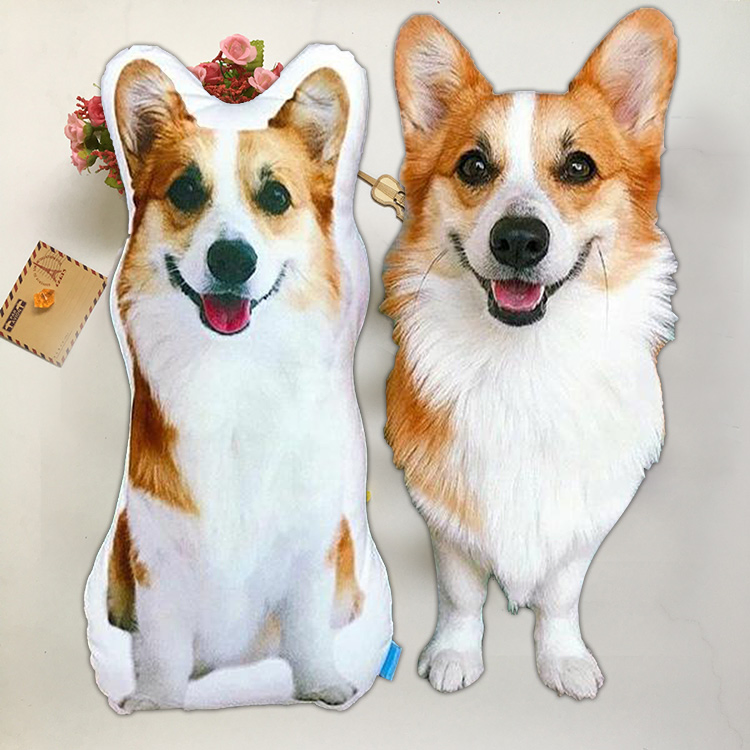 Weighted Stuffed Plush Animals Pillow Custom Printed Puppy Kids Gift Throw Cushion