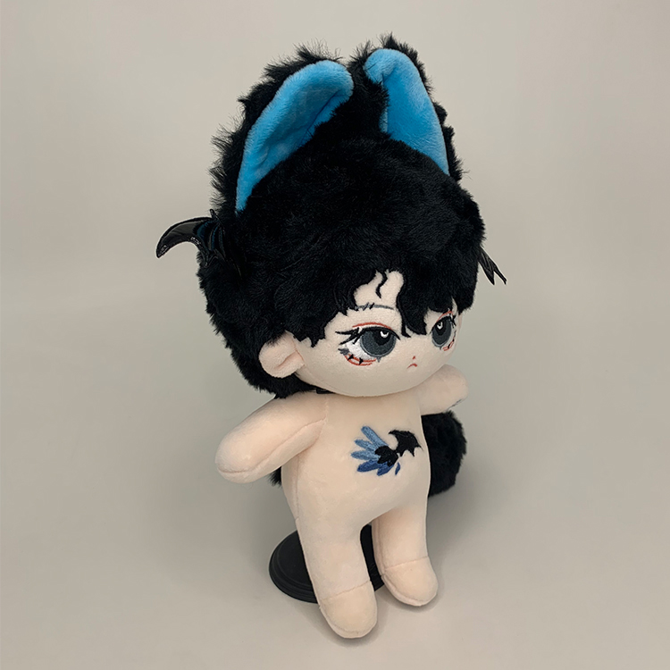 Custom Little Monsters Bat Ears Anime Plush Doll Idol Kpop Mini Soft Toy Detachable Clothing Accessories