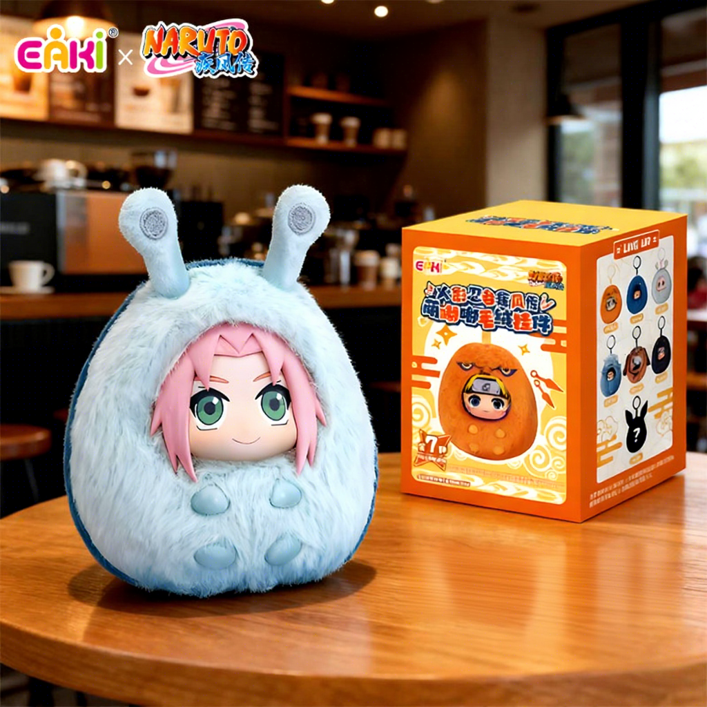 New Release 100% Original 6PCS/Set Nar Utoo Shippuden Adorable Beasts Vinyl Plush Doll Anime Figure Blind Box Toy Keychains