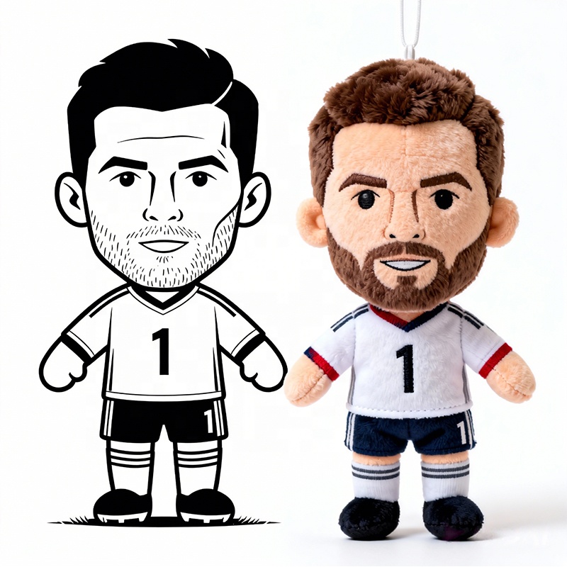 Custom Character Stuffed Doll Soccer Club Stuffed Plush Toy Football Plush Toys Mascot