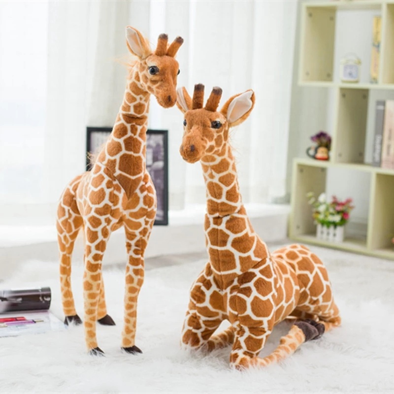 Giant Real Life Giraffe Plush Toys High Quality Stuffed Animals Dolls Soft Kids Children Baby Birthday Gift Room Decoration