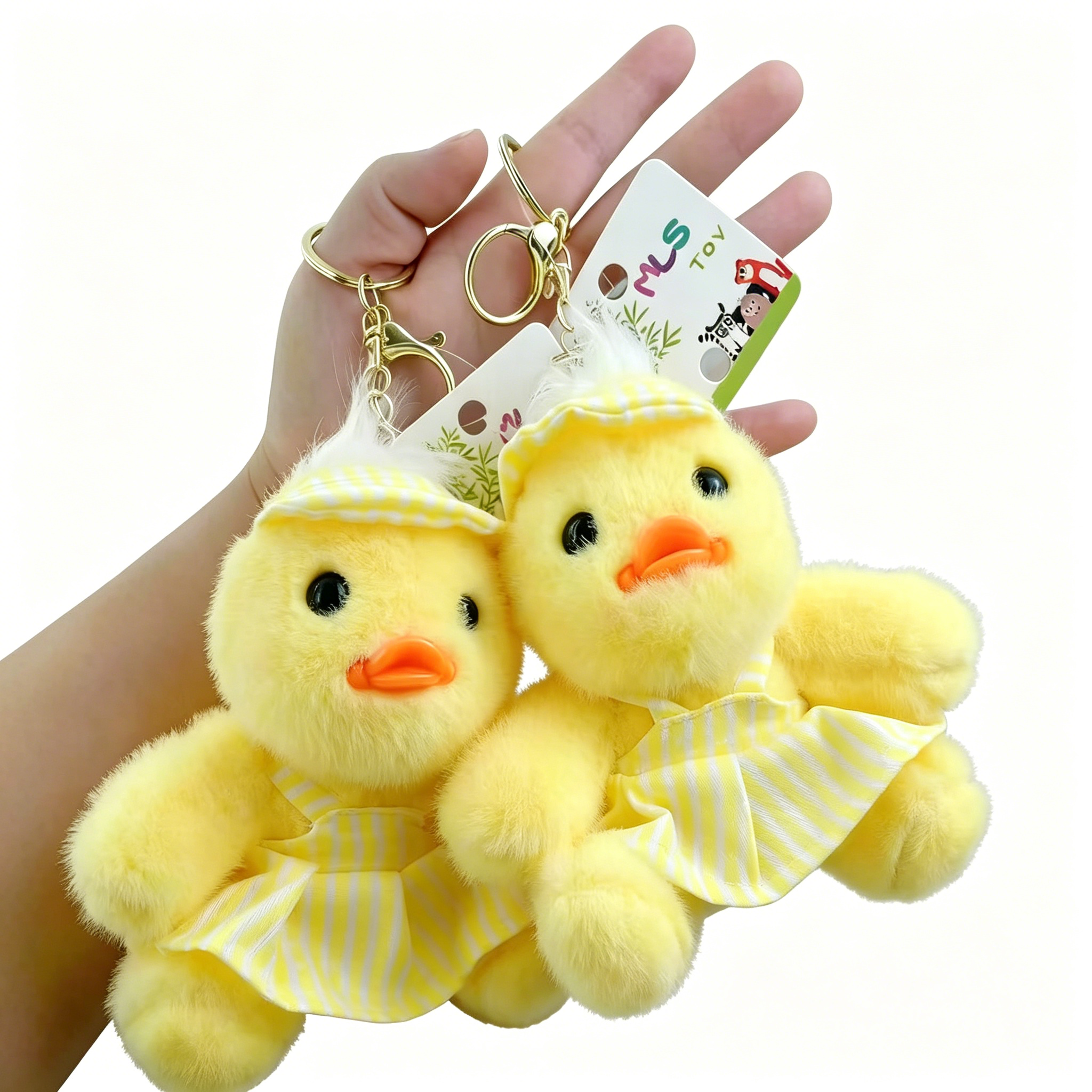 Cute Stuffed Animal Bear Rabbit Duck Anime Plush Key Chain, Fashion Accessory Backpack Clips, Kindergarten Gift, Handbag Pendant