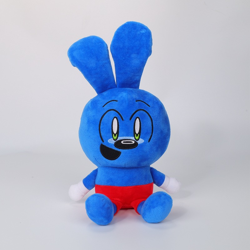 Cute Rabbit Monkey Riggy Plush Toy Blue Rabbit Doll Holiday Promotional Gift