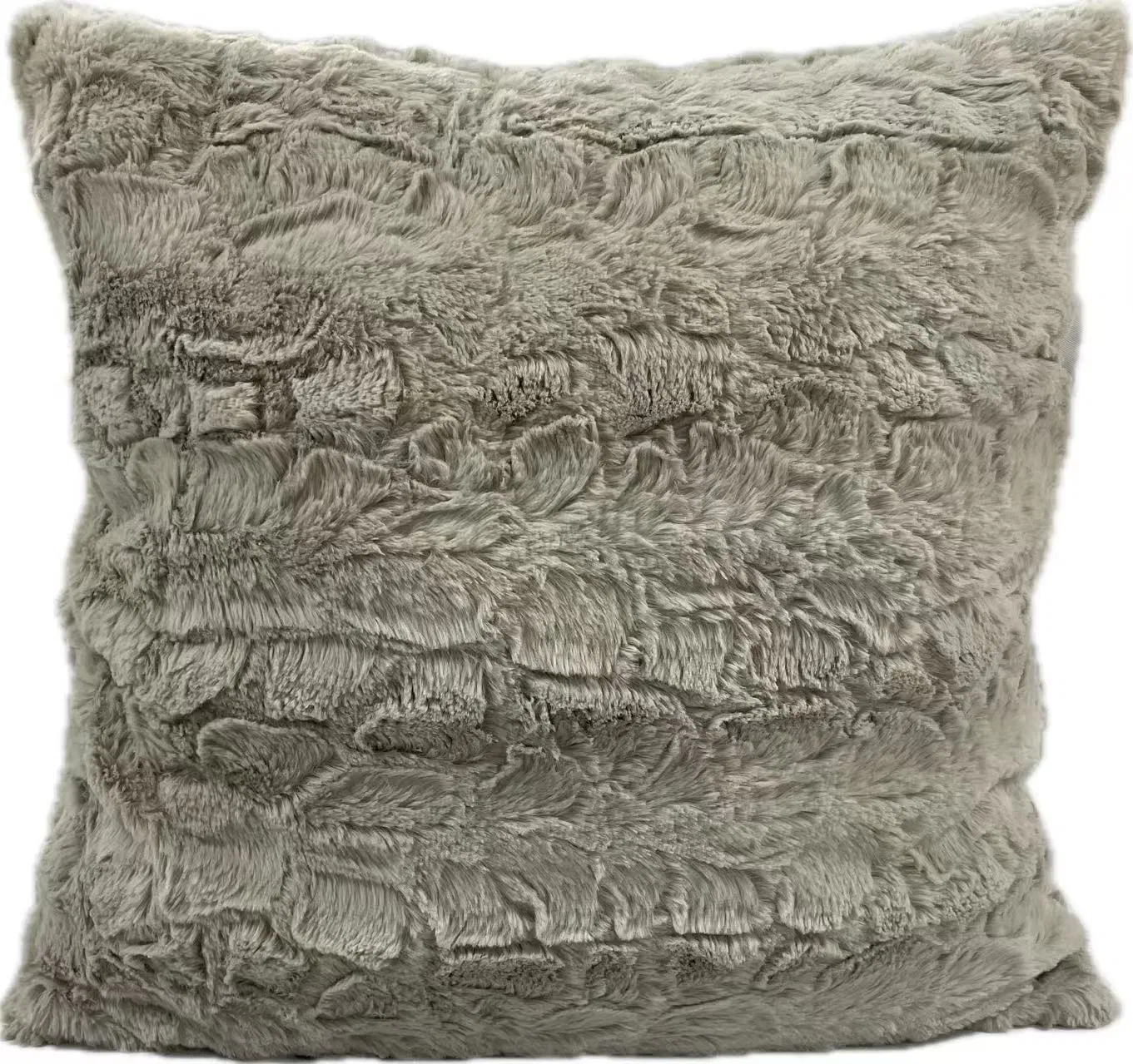 Beige Super Soft Plush Fluffy Decorative Throw Pillow Fake Fur Velvet Cushion Couch Sofa Bed Living Room