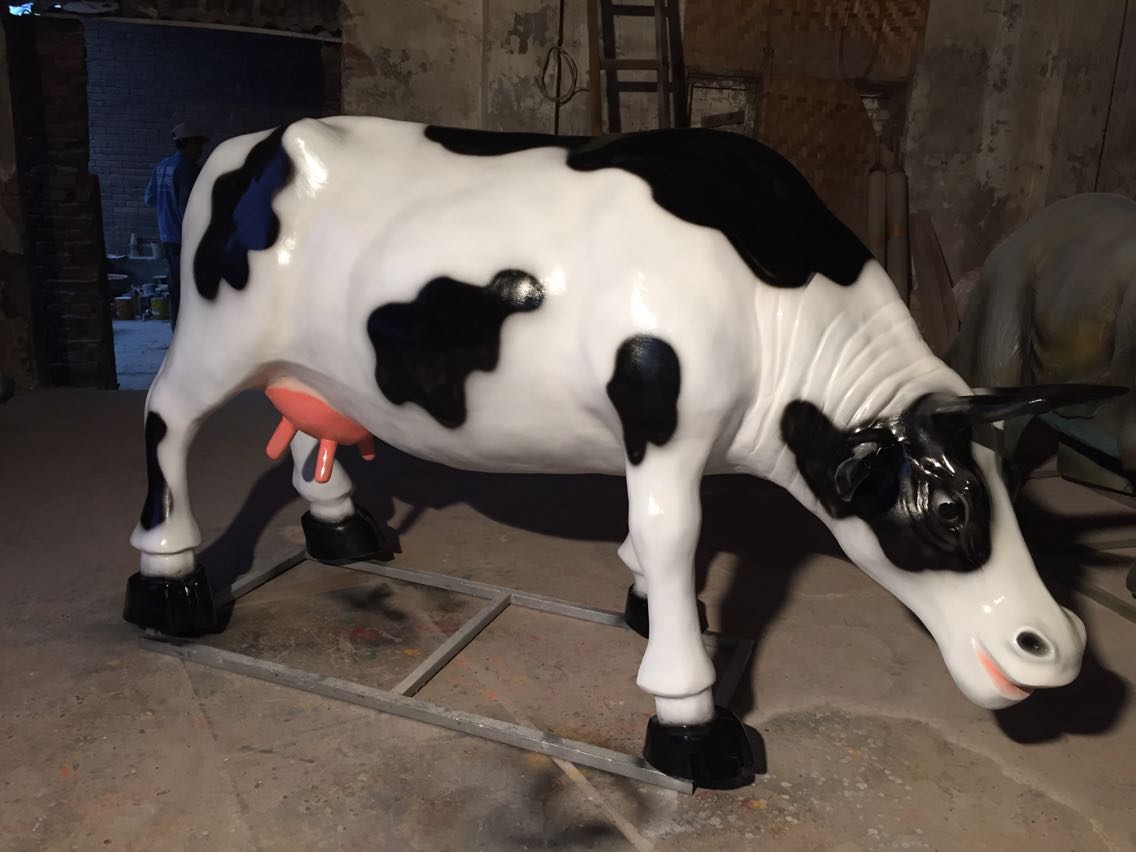 Life Like Realistic Simulation Farm Live Animal Cow Cattle Yak Buffalo For Zoo Museum Amusement Park Animatronic Model