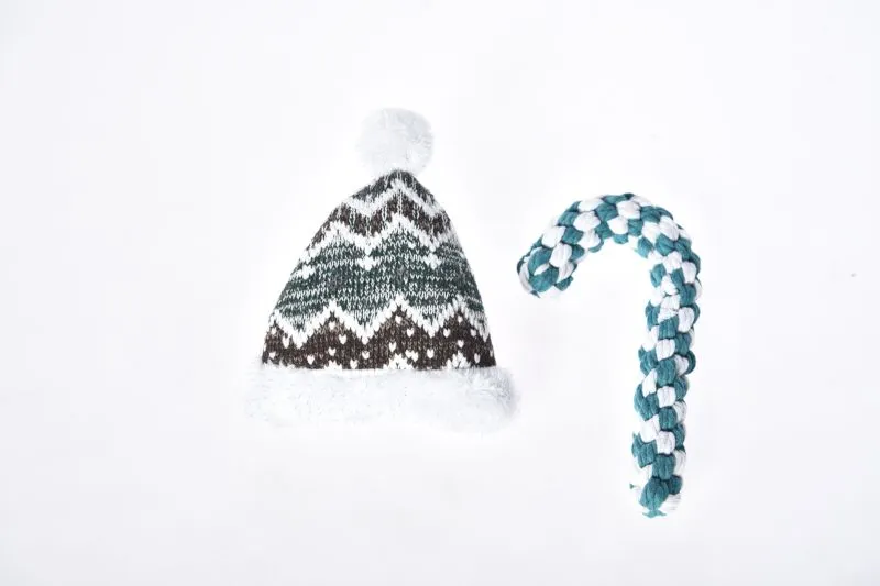 Holiday Plush Dog Toy Bundle with Durable Rope and Festive Design