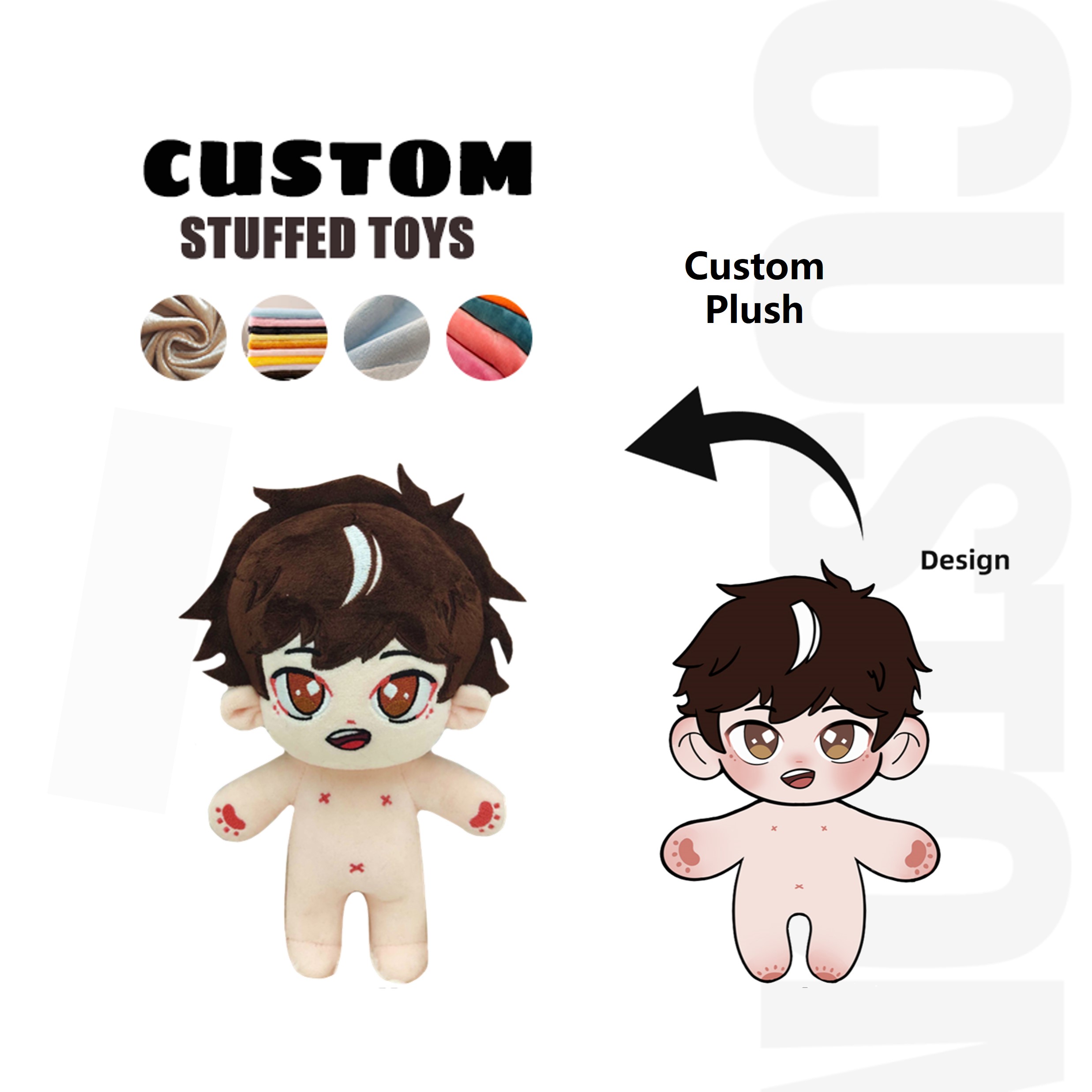 OEM ODM Most Popular Game Character Anime Character Figure Korean Star Plush Dolls Plush Toys and Dolls for Original Artis