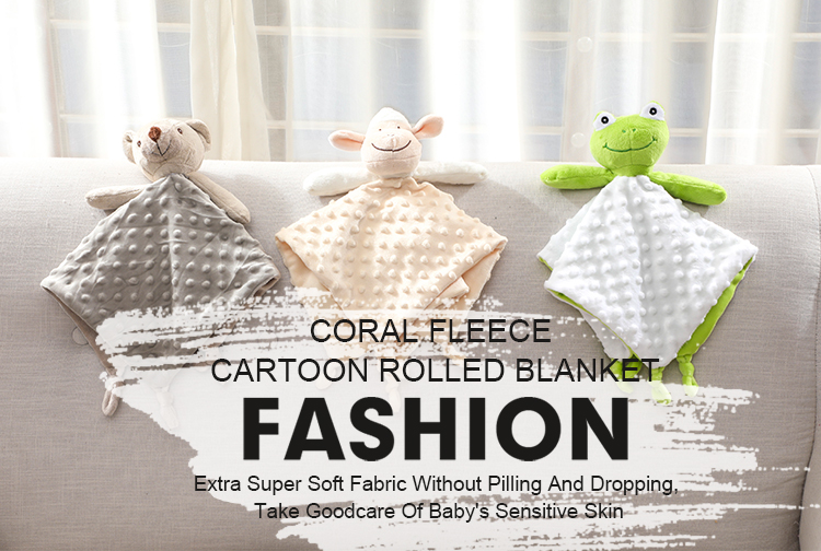 100% Polyester Cashmere Polar Fleece Minky Dot Security Blanket Kid's Animal Babie's Baby Blanket