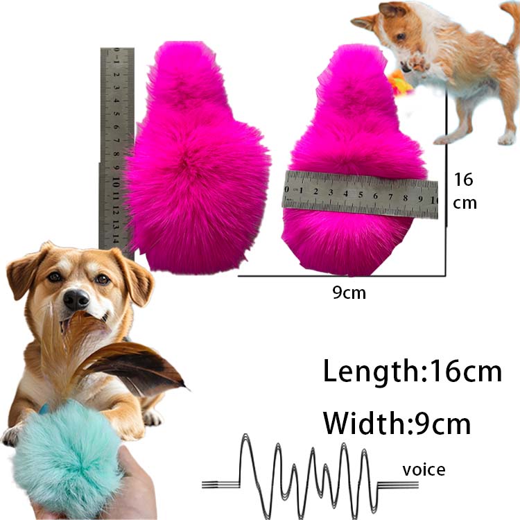 Pet Plush Toy 2026 New Squeaky Dog Ball Toy Interactive Puppy Washable Cartoon Rabbit Fur Sound Dog Talking Toys