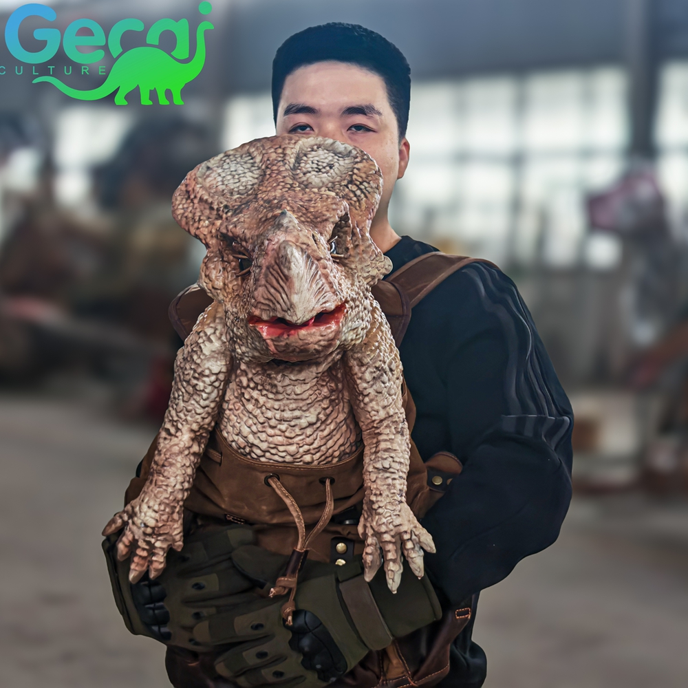 Hand-controlled Realistic Animatronic Baby T-rex Dinosaur Hand Puppet For Birthday Gifts Party