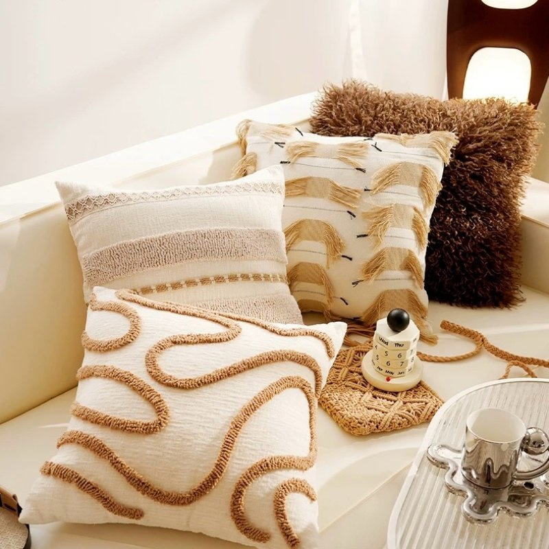 Plush Fabric Sofa Throw Pillow Soft Back Cushion for Sofa Bed Office Chair