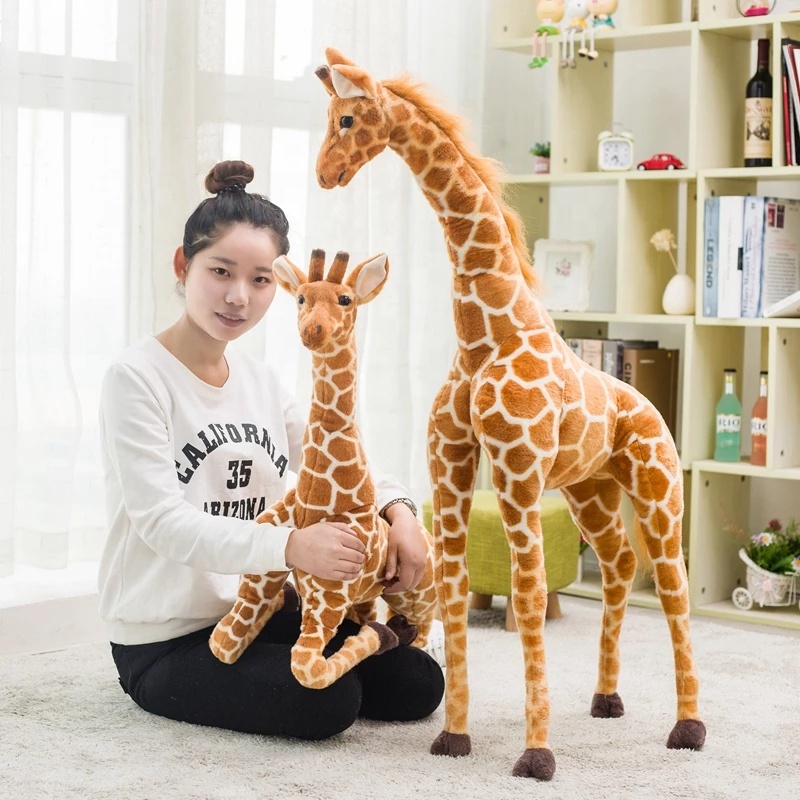 Giant Real Life Giraffe Plush Toys High Quality Stuffed Animals Dolls Soft Kids Children Baby Birthday Gift Room Decoration