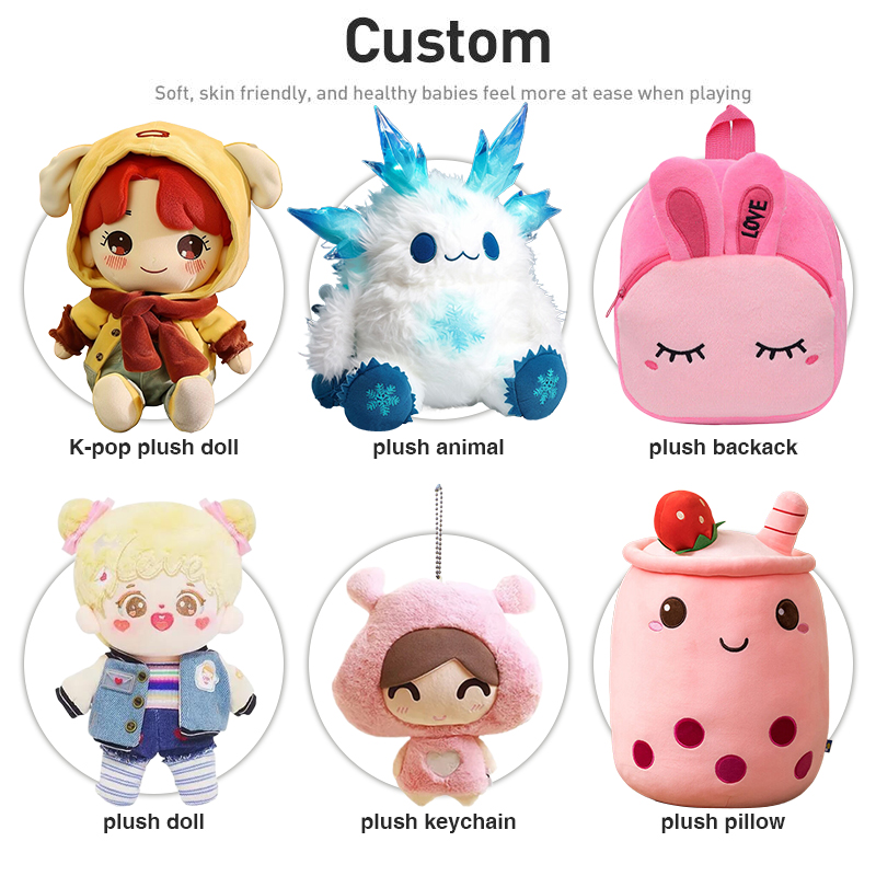 Custom Made 5cm 20cm 40cm Plush Idol Doll Custom Anime Figure Plush Doll