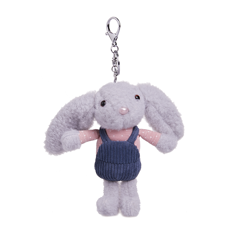 Plush Bunny Keychain Rabbit Plush Key Chain Stuffed Animals Ornaments Pendant Backpack Clip,Pink 17cm, Plush Toys Key Chain