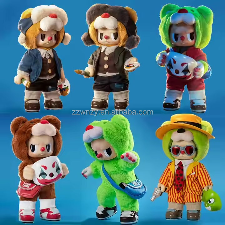 PM Genuine REBEL Bear Cute Monsters CHAOSWEET Anime PVC Plush Toy Kawaii Action Figure Mystery Blind Box Movie TV Theme Display