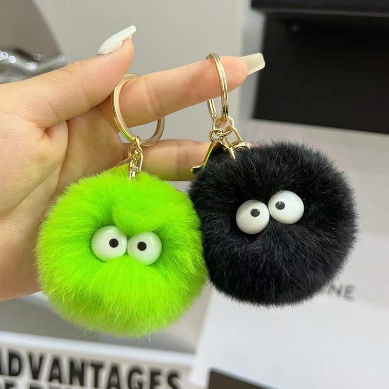 Colorful Character Keychain Soft Fabric Plush Doll Key Chain with Metal Clip Kids Backpack Pencil Case Accessory Party Favor