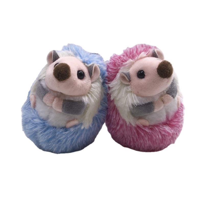 10cm Plush Hedgehog Keychain Stuffed Animal Cute Accessory Backpack Clip Christmas Birthday Gift Toy Plush Kids Pom Pom Keychain