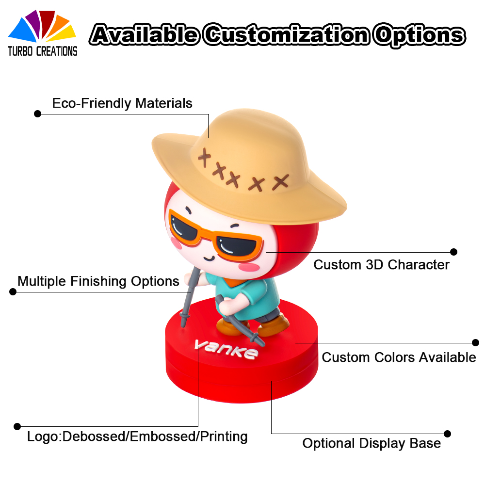 15 Years Factory Custom Made Kawaii 3D Cartoon PVC Miniature Doll Custom Kawaii Action Figure Model Decoration Toy