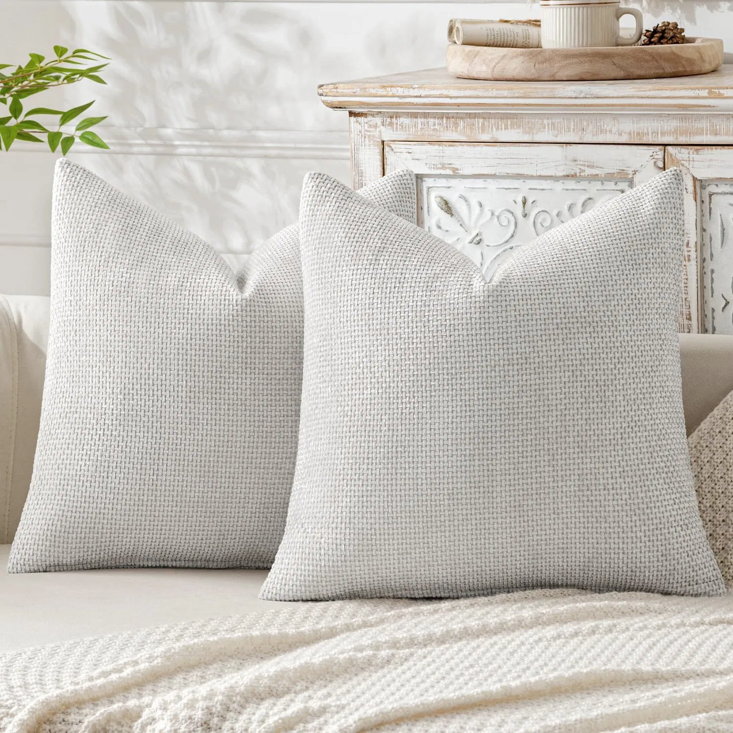 Dairui Soft Chenille Cross Stitch Pillow Cases Simple Solid Throw Pillows Plush Couch Backrest Cushions Home Decor Wholesale
