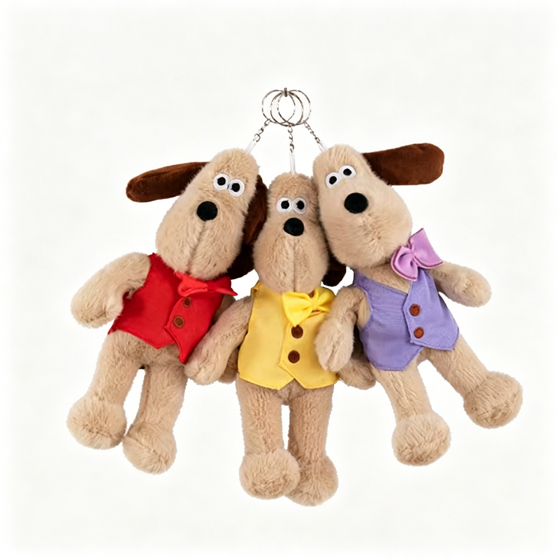 Cute Stuffed Animal Dog Horse Anime Plush Key Chain, Fashion Accessory Backpack Clips, Kindergarten Gift, Handbag Pendant