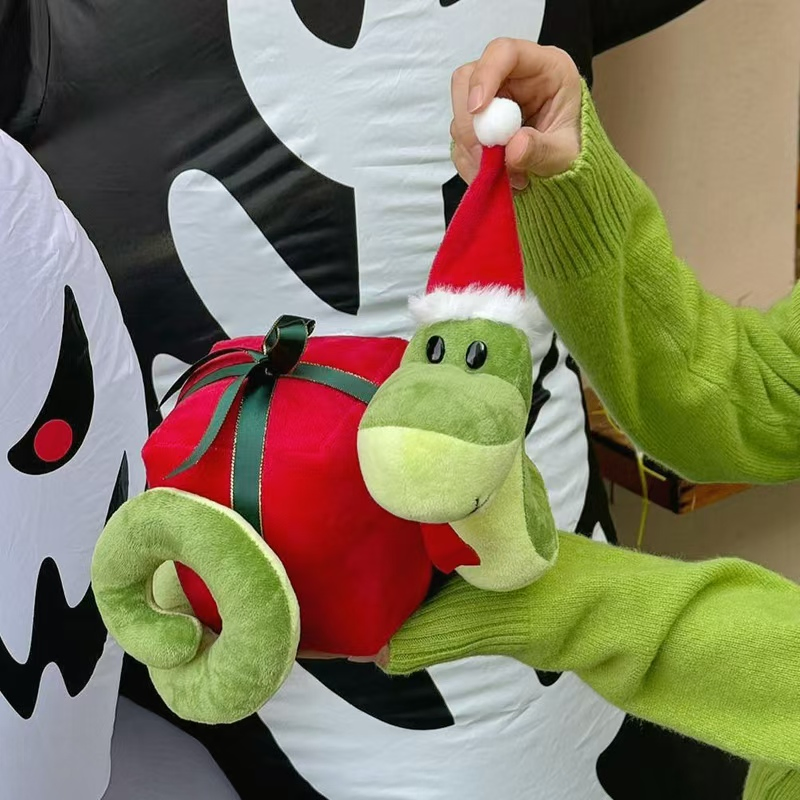 Cozy Holiday Snake Plush Toy for Festive Cheer