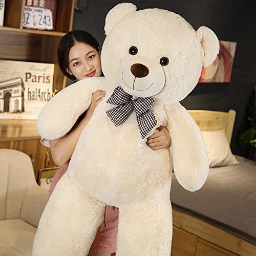 Unisex 4 Feet Giant Teddy Bear Life-Size Large Plush Stuffed Animal Soft Cotton with PP Cotton Filling for Baby Shower Children