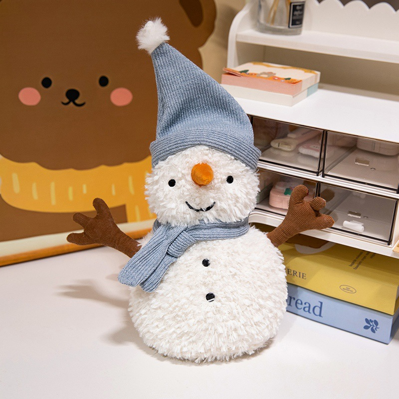 Wholesale Price OEM Manufacturer Yiwu Market Personalized Super Soft Festive Toys Stuffed Penguin Snowman Santa Claus Plush Christmas Fabric Dolls Factory