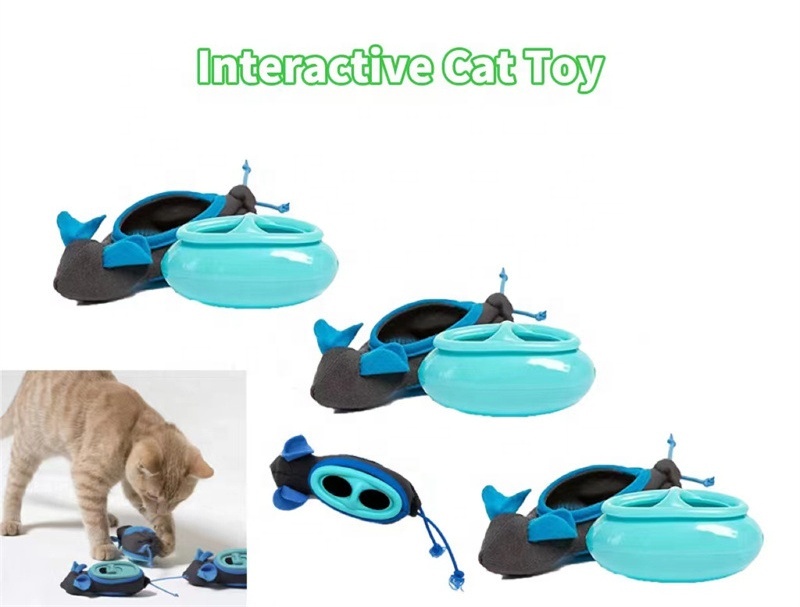 Eco-Friendly Luxury Pet Food Leakage Toy Cloth and Rubber Stuffed Mouse for Cats Catching Little Mice