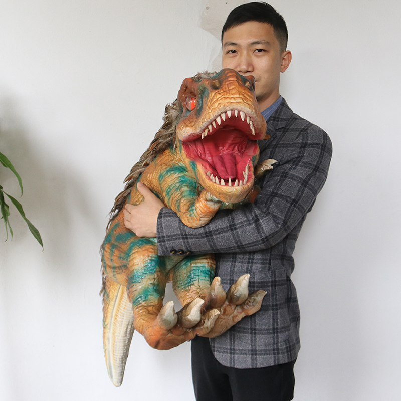 Lifelike Steel Animatronic Dinosaur Puppet with Educational Features for Youth (15-35 Years) Indoor/Outdoor Use