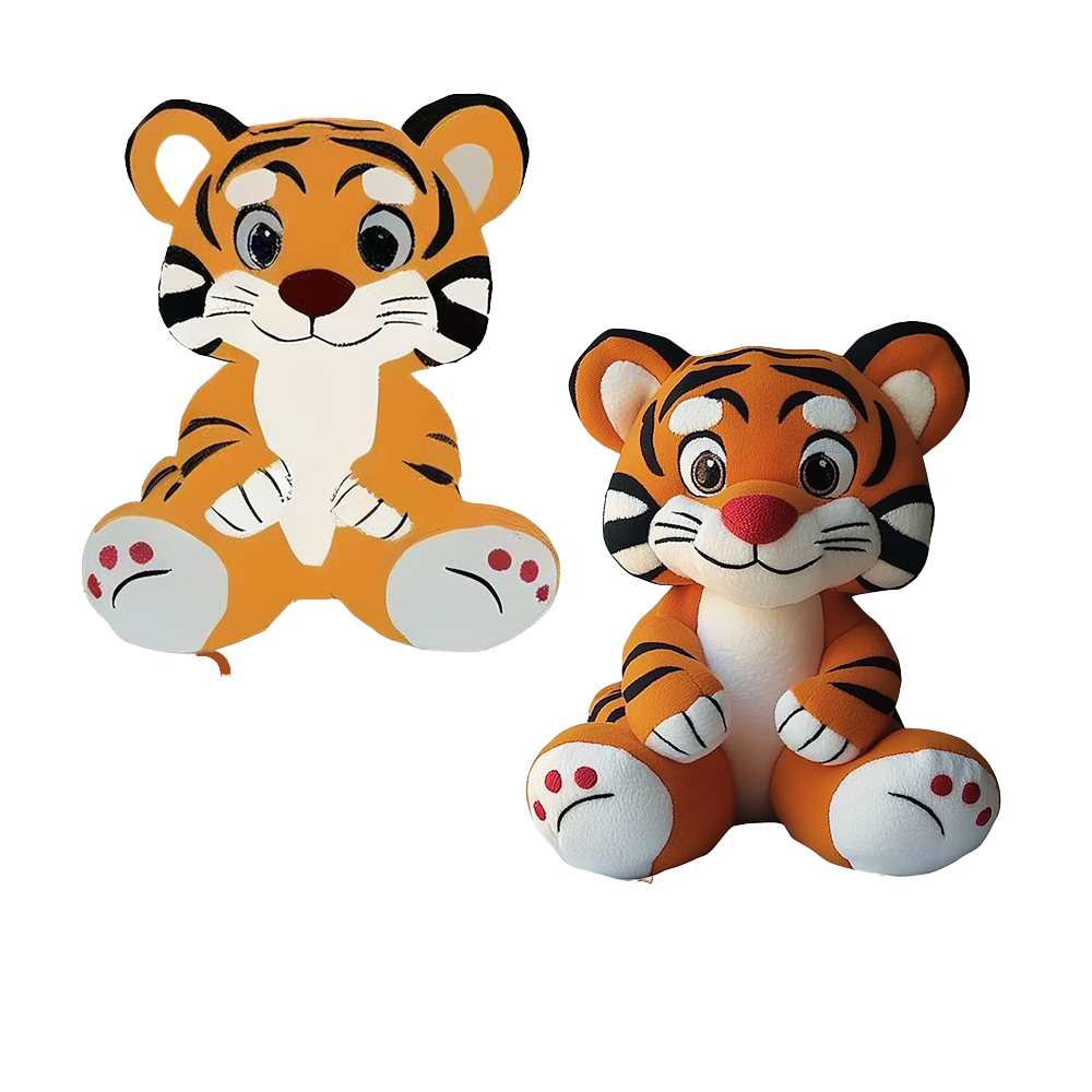 Cute Tiger Mascot Plushies Custom Plush Toys Stuffed Animal Toys for Children Amusement Park Souvenir Soft Toys Gift Wholesale