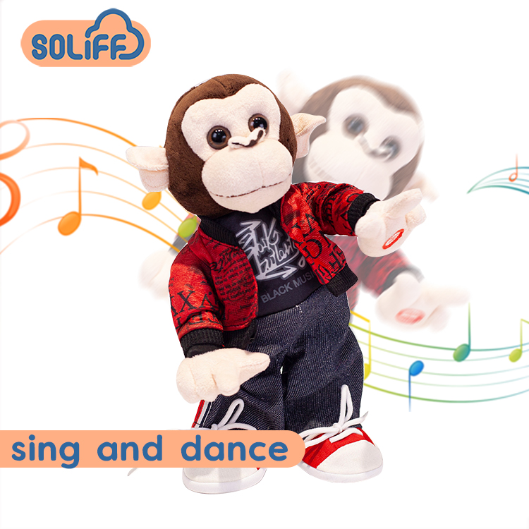 Custom Wholesale Children Gift Singing Dancing Soft Plush Animal Talking Electric Plush Toy