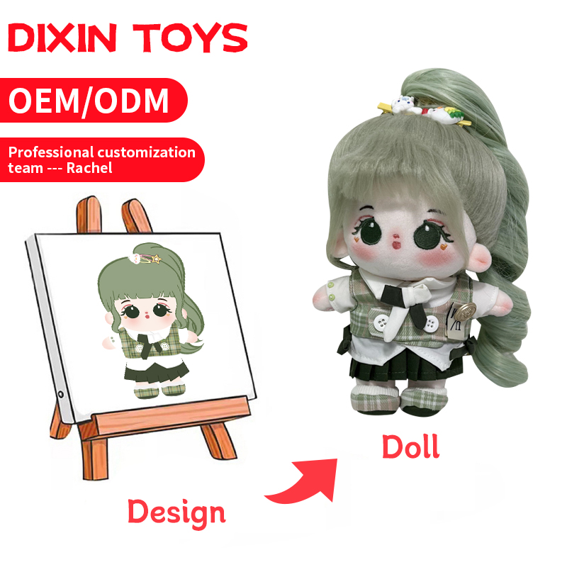 Plushie Maker Low Moq Custom Stuffed Anime Figure Plush Doll 10cm 20cm 30cm Kpop Cotton Doll Customize Your Own Design