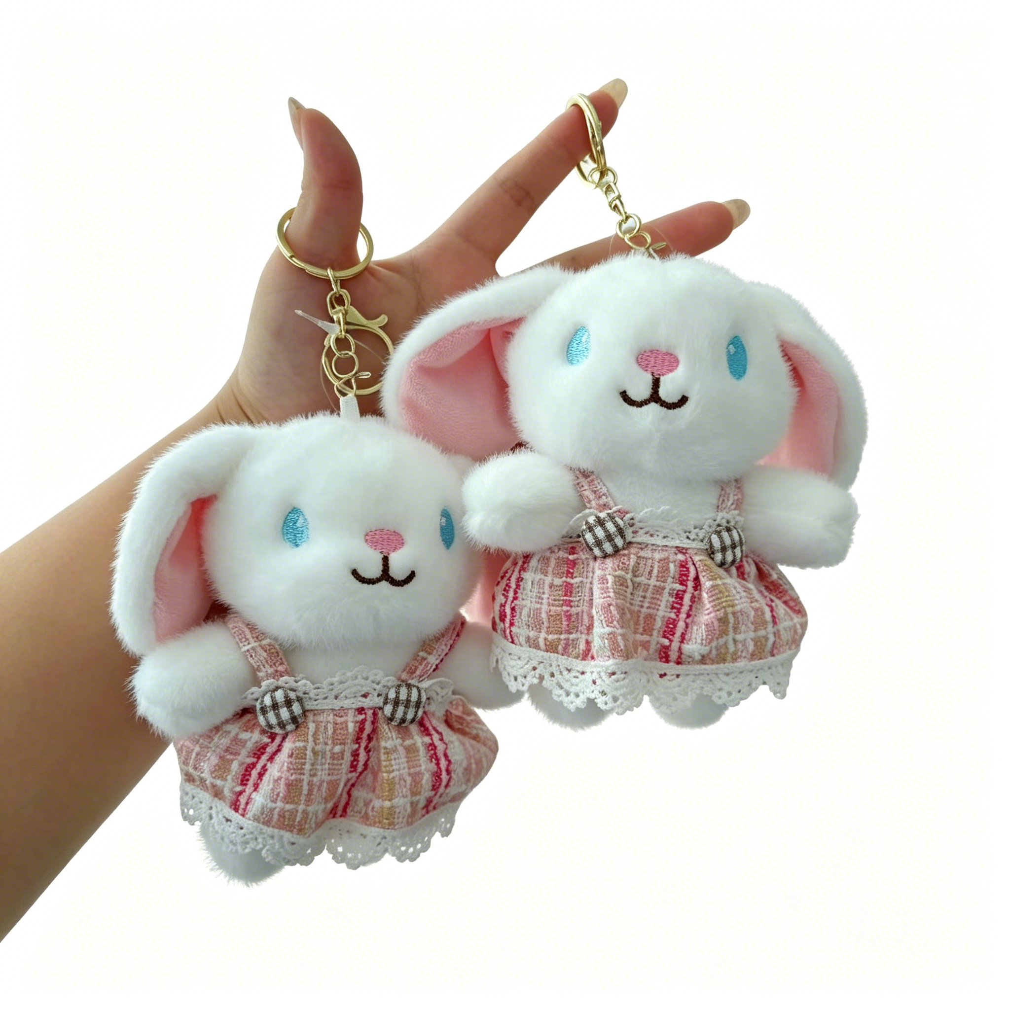 Cute Stuffed Animal Bear Rabbit Duck Anime Plush Key Chain, Fashion Accessory Backpack Clips, Kindergarten Gift, Handbag Pendant