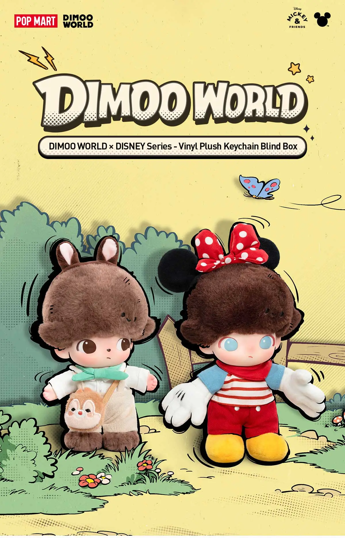 Dimoo World Vinyl Plush Keychain