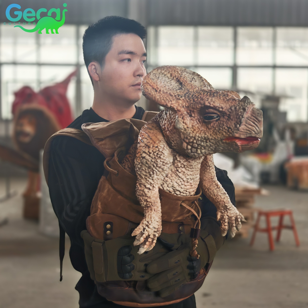Hand-controlled Realistic Animatronic Baby T-rex Dinosaur Hand Puppet For Birthday Gifts Party