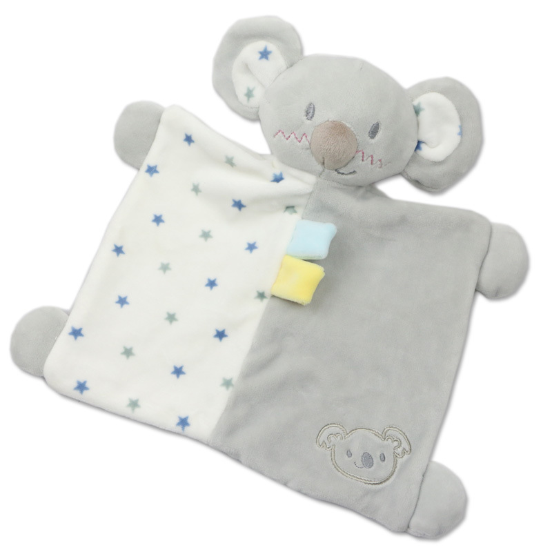 Baby Sleep Aid Stuffed Teether Soothing Towel Plush Security Blanket Baby Comforter Toy Kids Baby Soft Blanket