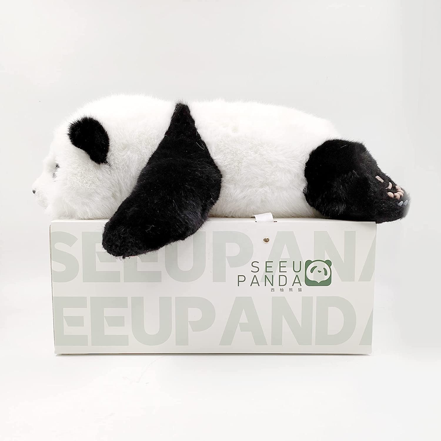 4LB Stuffed Animals Realistic Handmade Stuffed Giant Panda Plush Lifelike Panda Plush For Anxiety Weighted Plush Toy