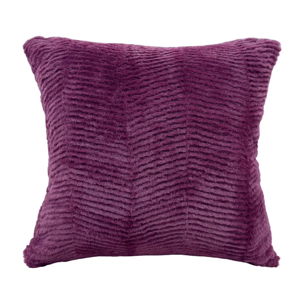 Rabbit Fur Square Pillows Home Decor Cushion Cover Soft Plush Faux Fur Sofa Throw Pillow for Couch Office Chair Cushions
