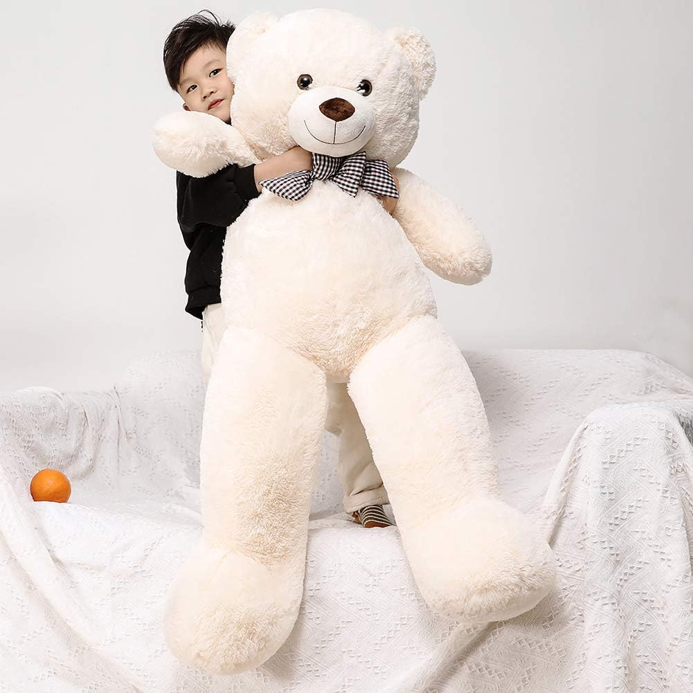 Unisex 4 Feet Giant Teddy Bear Life-Size Large Plush Stuffed Animal Soft Cotton with PP Cotton Filling for Baby Shower Children