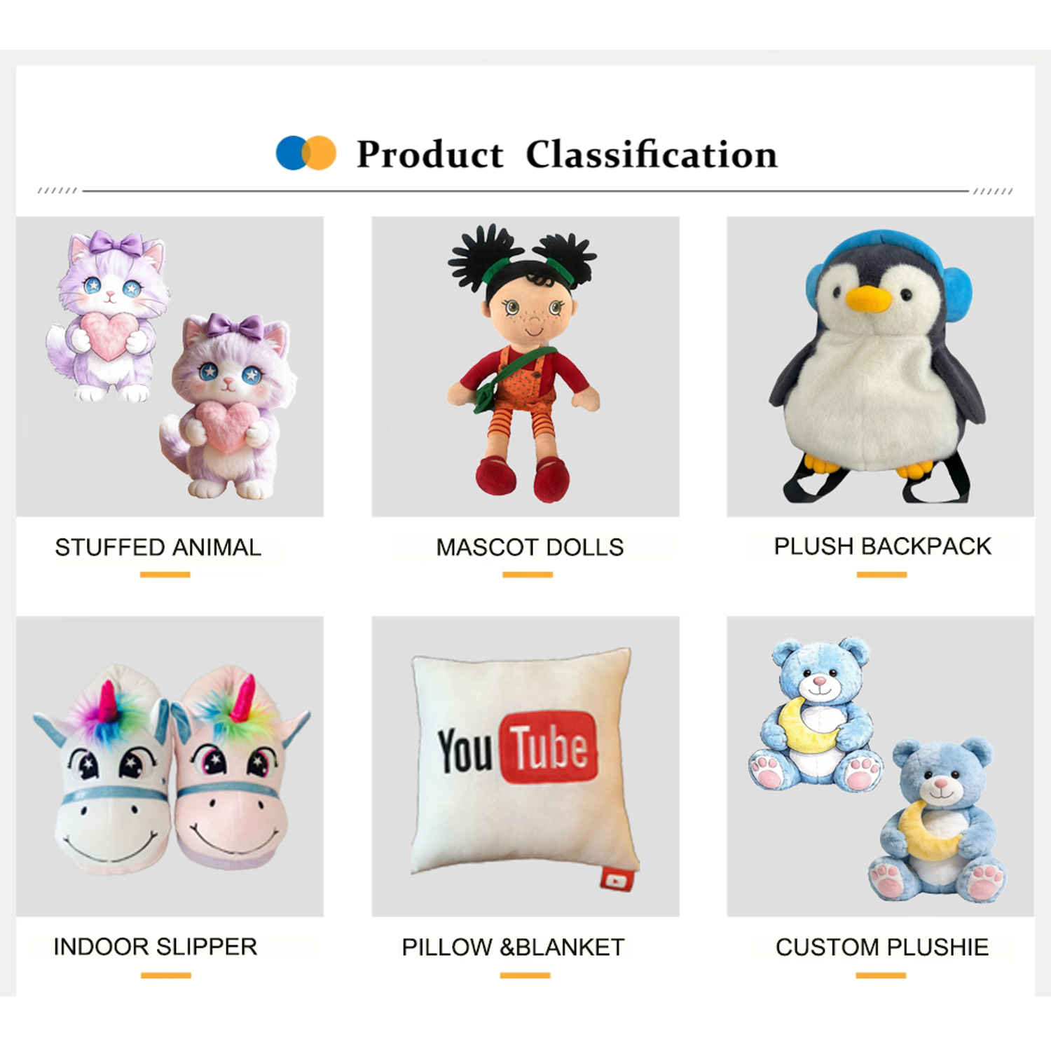 Kawaii Cat Keychain Plush Toys Calico Cat Stuffed Animal Bag Charm Backpack Accessory With Removable Lobster Clip Custom Logo