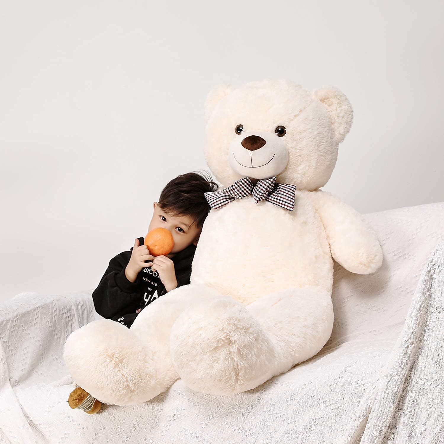 Unisex 4 Feet Giant Teddy Bear Life-Size Large Plush Stuffed Animal Soft Cotton with PP Cotton Filling for Baby Shower Children