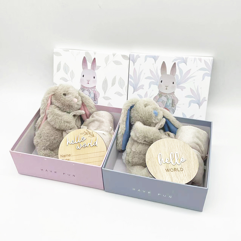 Customizable Baby comfort Towels Children's Plush Toys Soft Security Blanket Comfortable Bedding Bunny Blanket