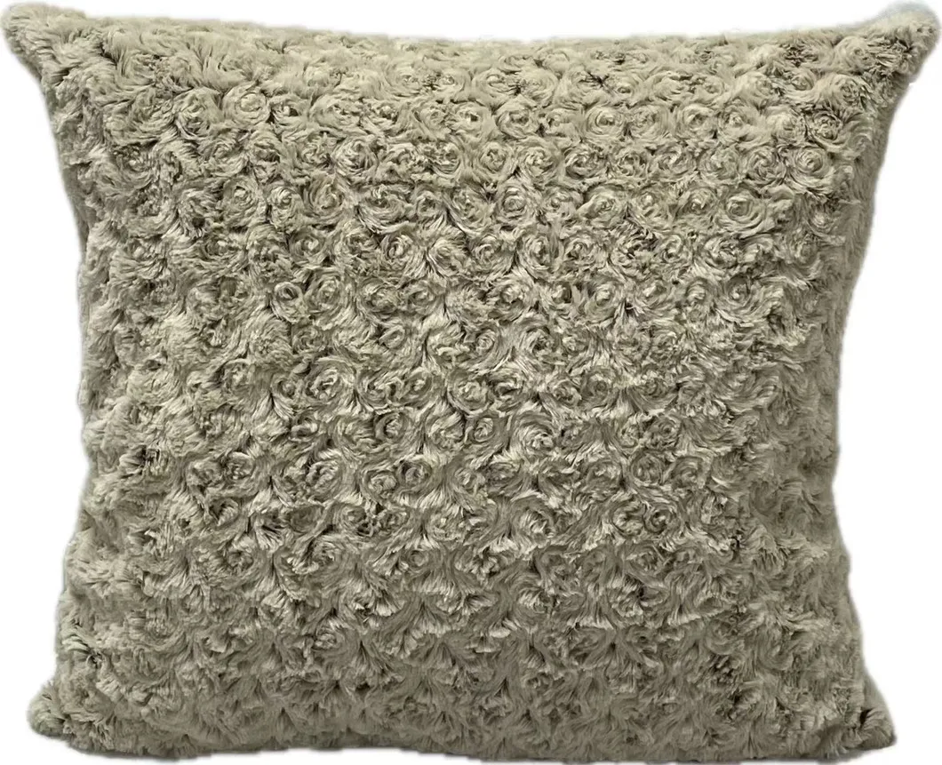 Beige Super Soft Plush Fluffy Decorative Throw Pillow