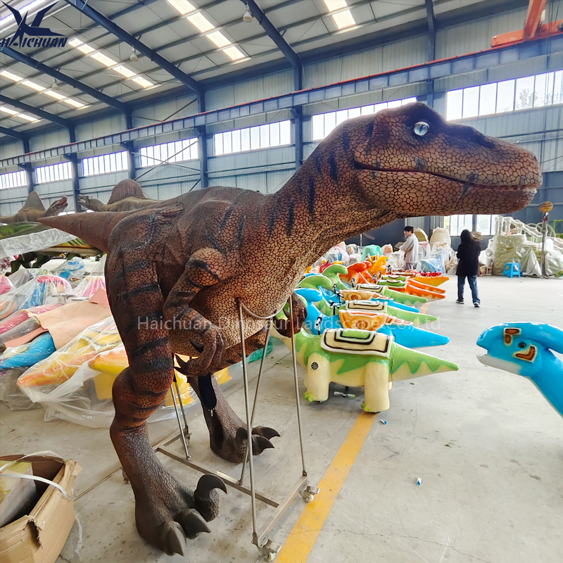 Lifesize Wearable Adult Raptor Costume Amusement Park Entertainment Product Robotic Realistic Velociraptor Dinosaur Suit