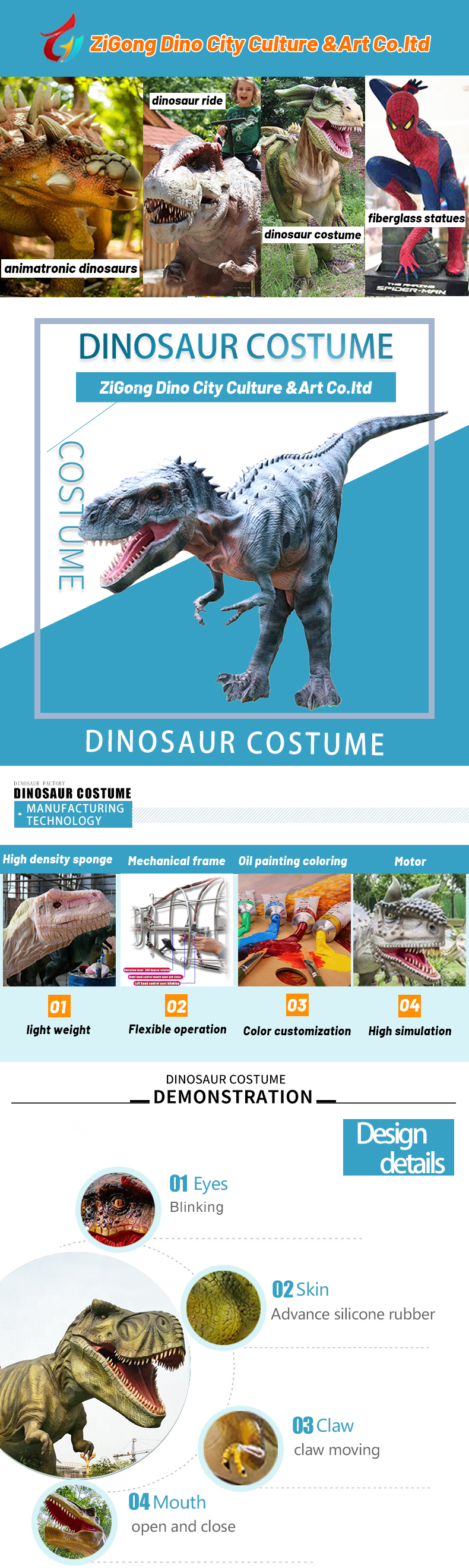 Dinosaur Mascot Costume