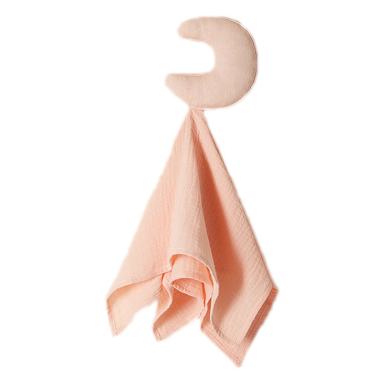 Comforting Sleep Gifts Custom Moon Star Toy Ins Lovey Baby Security Muslin Blanket for Babies